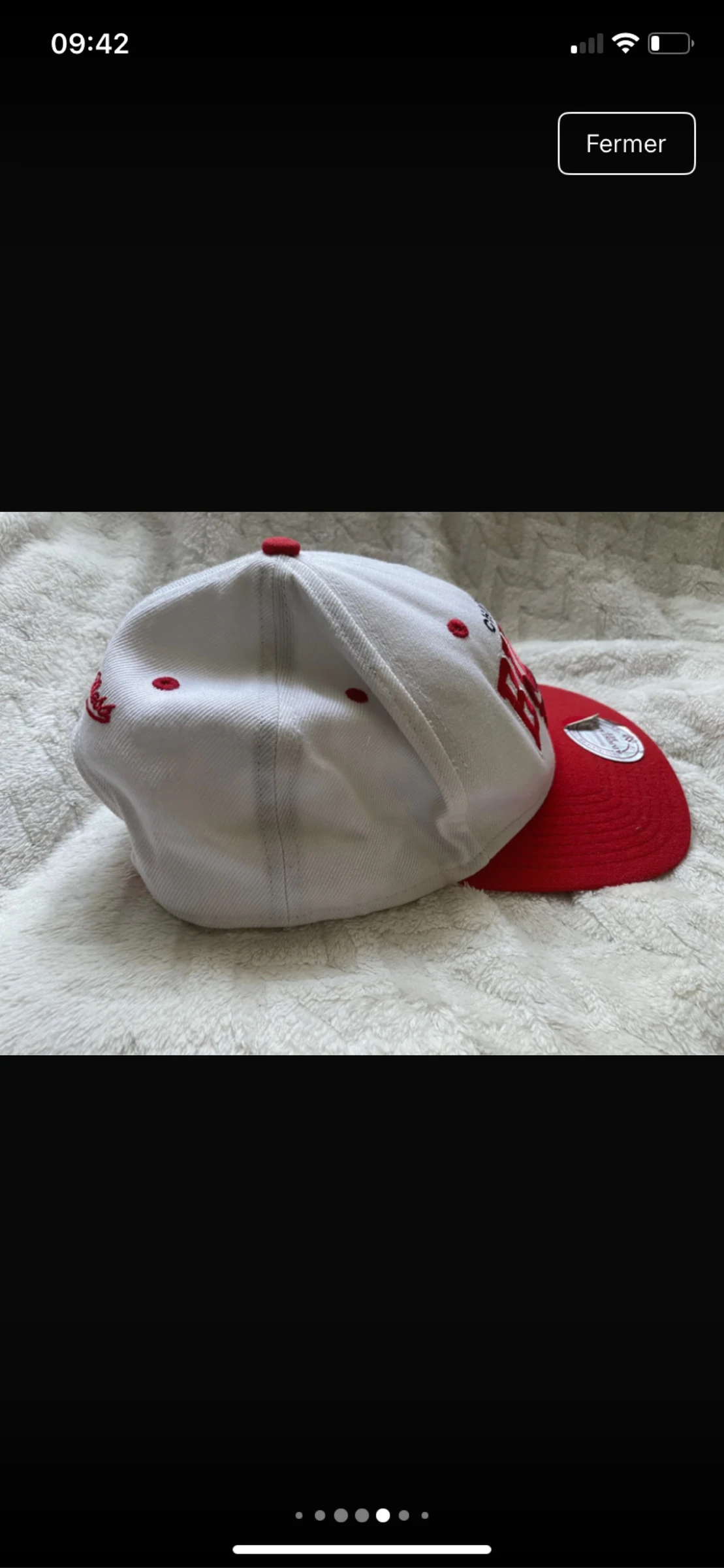 Boné Mitchell & Ness Chicago Bulls NBA Hardwood Classics Snapback branco/vermelho – photo 7